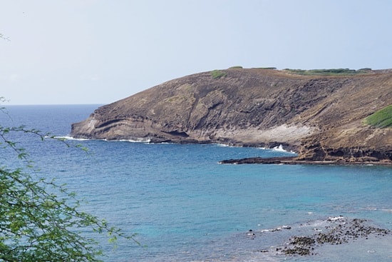 オアフ島ぐるっと一周ツアーの潮吹岩